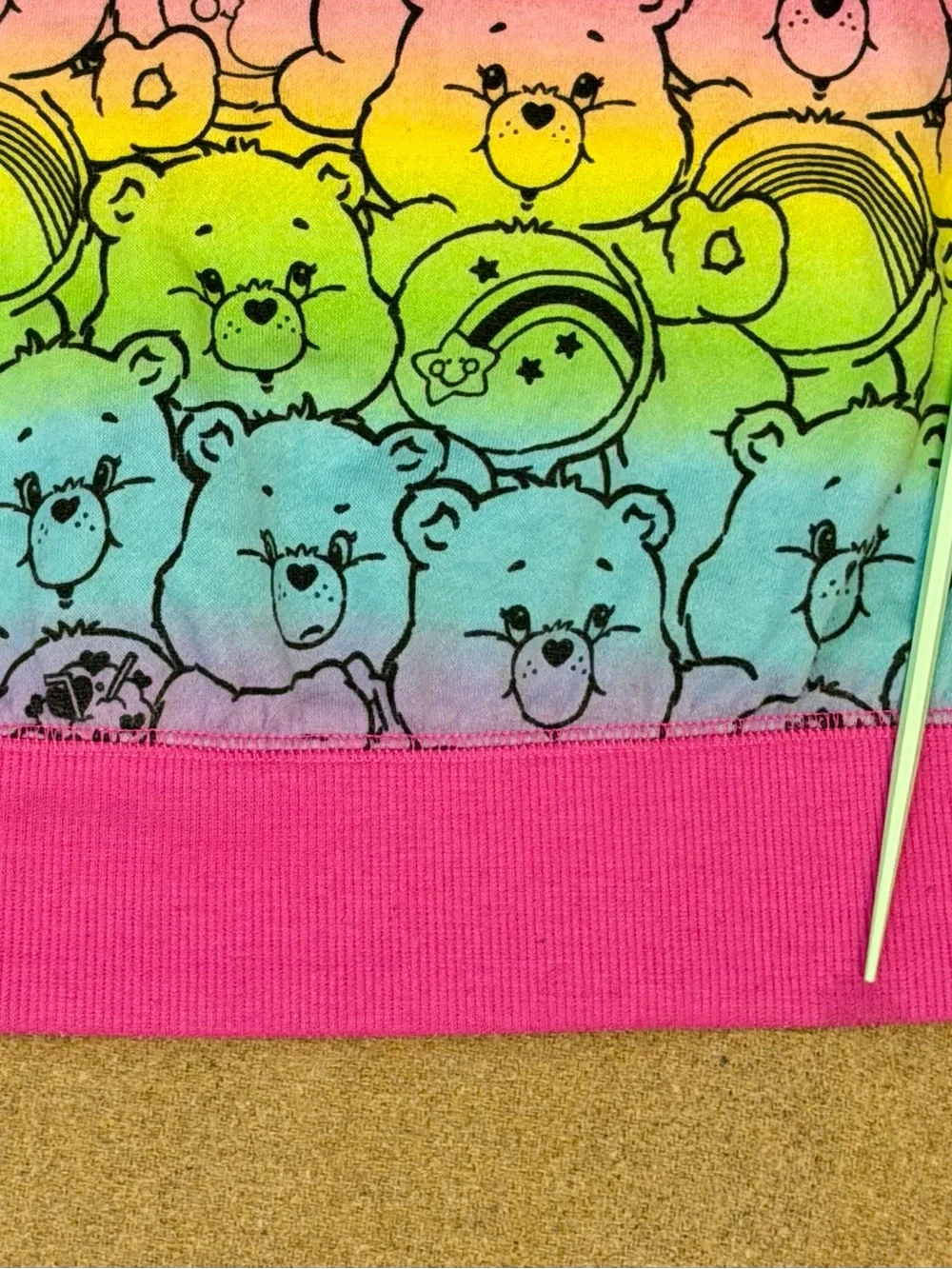 Justice Care Bears Rainbow Gradient Zip Hoodie - Girls M/10